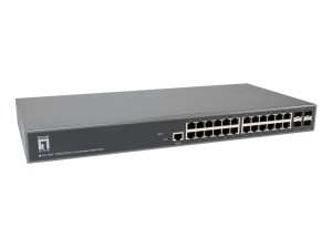 LevelOne GTL-2885 przełącznik sieciowy Zarządzany L3 Gigabit Ethernet (10/100/1000) Szary