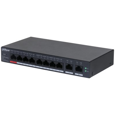 Dahua Technology DH-CS4010-8GT-110 przełącznik sieciowy Zarządzany L2 Gigabit Ethernet (10/100/1000) Obsługa PoE Czarny - 3019076