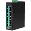 TRENDnet Industrie Switch 16 Port Gbit PoE+  DIN-Rail Metall - 3046176