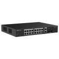Ruijie Networks RG-ES220GS-LP przełącznik sieciowy Zarządzany L2 Gigabit Ethernet (10/100/1000) Obsługa PoE Desktop Czarny - 3058480