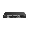 Ruijie Networks RG-ES220GS-LP przełącznik sieciowy Zarządzany L2 Gigabit Ethernet (10/100/1000) Obsługa PoE Desktop Czarny - 3058472