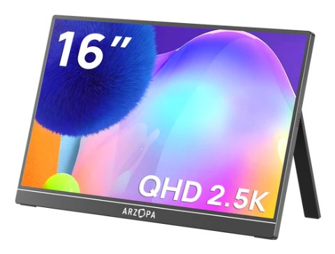 Arzopa Z1RC 16 monitor komputerowy 40,6 cm (16") 2560 x 1600 px 2.5K Czarny - 3047514