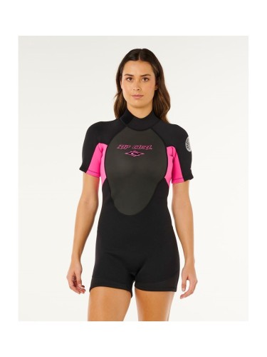 Pianka neoprenowa damska Rip Curl Omega Back Zip Springsuit - black/pink rozmiar: s - 3048097