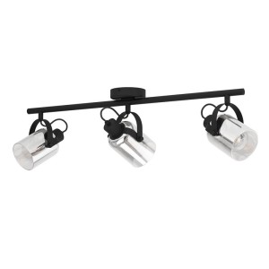 Lampa punktowa BERREGAS 3XE27 czarna/chrome