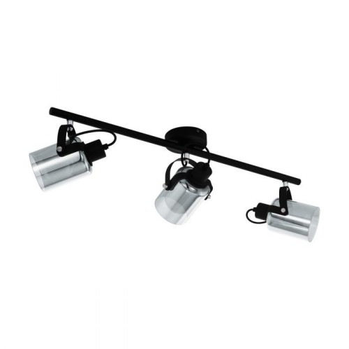 Lampa punktowa BERREGAS 3XE27 czarna/chrome - 3048151