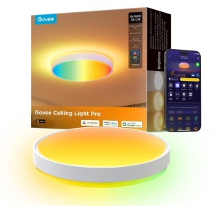 Govee Okrągła inteligentna lampa sufitowa 15 cali RGBICWW + RGBICWW H60A6