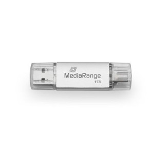 MediaRange MR941-1 pamięć USB 1 TB USB Type-A / USB Type-C 3.2 Gen 1 (3.1 Gen 1) Srebrny