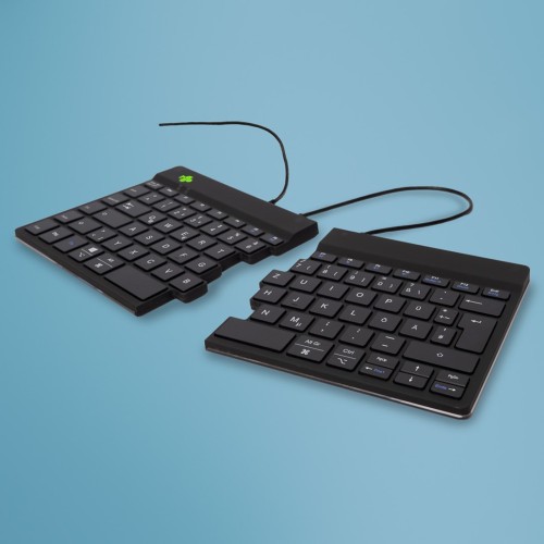 R-Go Tools Ergonomiczna klawiatura R-Go Split Break v2 z oprogramowaniem break, QWERTZ_DE, przewodowa, czarna - 3055345