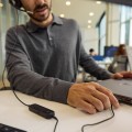 Słuchawki przewodowe HP Poly Mission 615 Monaural USB Wired Headset - 3058901
