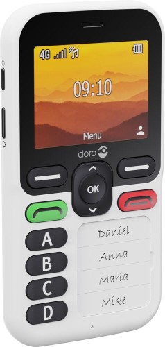 Doro Leva X10 6,1 cm (2.4") 117 g Czarny, Biały Telefon dla seniora - 3056438