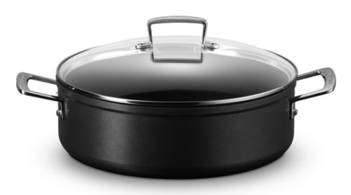 Le Creuset hartowany nieprzywierający Sauteuse ze szklaną pokrywką 28cm - 3059530