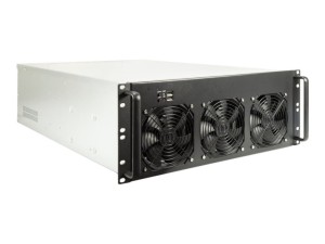 Inter-Tech 4F28 Rack Czarny, Srebrny