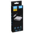 Hub USB Typ-C 4w1 USB 3.0 + PD 100W + HDMK 4k30Hz + VGA FullHD - 3048377