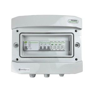 Rozdzielnica przył. AC hermetyczna IP65 EMITER z ogranicznikiem przepięć AC Noark typ 1+2, 25A 3-F, RCD typ A 40A/300mA