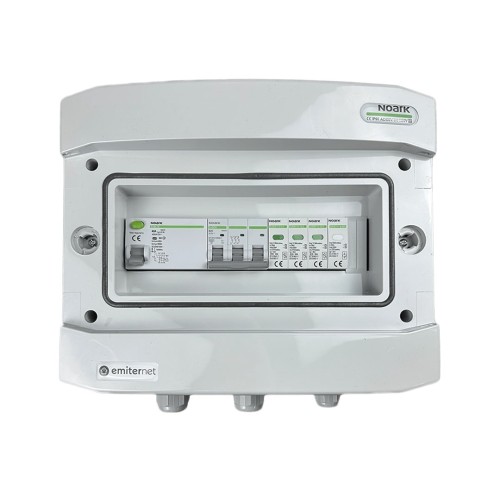 Rozdzielnica przył. AC hermetyczna IP65 EMITER z ogranicznikiem przepięć AC Noark typ 1+2, 25A 3-F, RCD typ A 40A/300mA - 3053311
