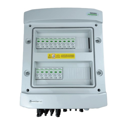 Rozdzielnica przył. DC hermetyczna IP65 EMITER z ogranicznikiem przepięć DC Noark 1000V typu 2, 5x łańcuch PV, 5x MPPT - 3053300