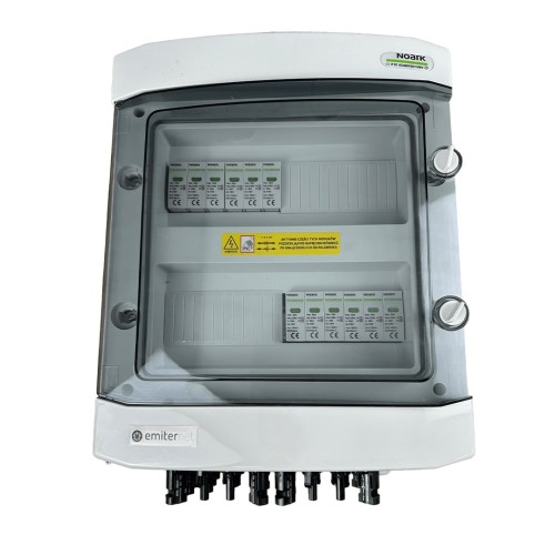 Rozdzielnica przył. DC hermetyczna IP65 EMITER z ogranicznikiem przepięć DC Noark 1000V typu 1+2, 8x łańcuch PV, 4x MPPT - 3053324