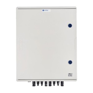Rozdzielnica przył. DCAC hermetyczna IP66 EMITER z ogranicznikiem przepięć DC Dehn 1000V typu 2, 6 x łańcuch PV, 6 x MPPT // ogr. AC Dehn typ 2, 100A 3-F, FR 100A, syg. faz + gniazdko