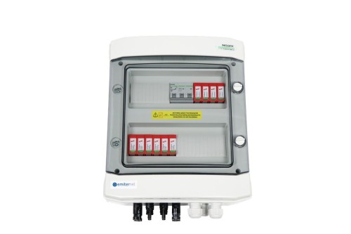 Rozdzielnica przył. DCAC hermetyczna IP65 EMITER z ogranicznikiem przepięć DC Dehn 1000V typu 2, 2 x łańcuch PV, 2 x MPPT // ogr. AC Dehn typ 2, 20A 3-F - 3053266