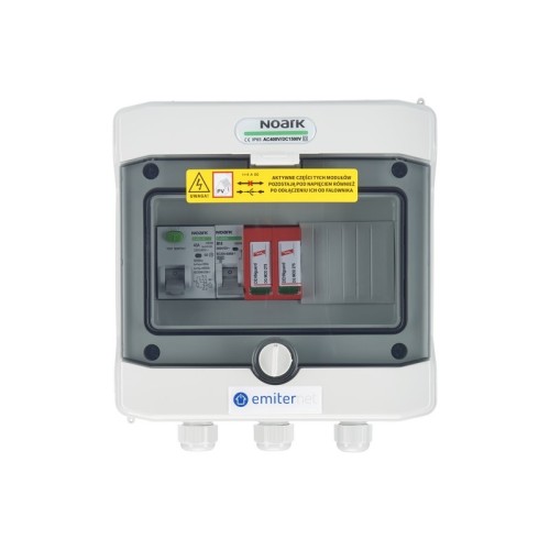 Rozdzielnica przył. AC hermetyczna IP65 EMITER z ogranicznikiem przepięć AC Dehn typ 2, 16A 1-F, RCD typ A 40A/300mA - 3053297