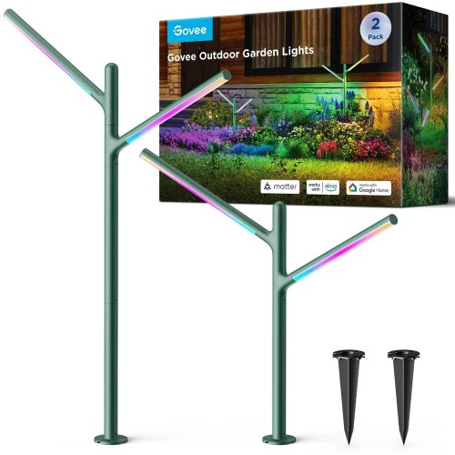 Ogrodowe oświetlenie LED Govee H7086 RGBICWW, RGBWW, 1100 Lm, 2.4GHz Wi-Fi + Bluetooth, IP66 - 3048171