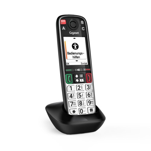 Gigaset EASY 500HX Telefon analogowy/DECT Nazwa i identyfikacja dzwoniącego Czarny, Srebrny - 3057457