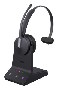 Yealink WH64 Workstation Mono Zestaw słuchawkowy Przewodowy i Bezprzewodowy Opaska na głowę Biuro/centrum telefoniczne USB Type-C Bluetooth Podstawka do ładowania Czarny