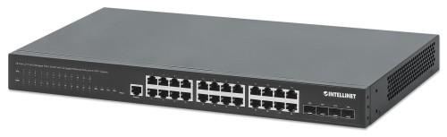 Intellinet 561846 przełącznik sieciowy Zarządzany L2+ Gigabit Ethernet (10/100/1000) Obsługa PoE 1U Czarny - 3053724