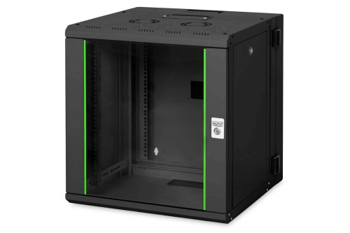 Digitus Szafa sieciowa wisząca Unique 19" 12U rack 600x600, drzwi szyba, czarny, dzielona , złożona, 100kg - 2991139