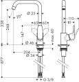Hansgrohe 31820000 kran kuchenny Chrom - 3060254