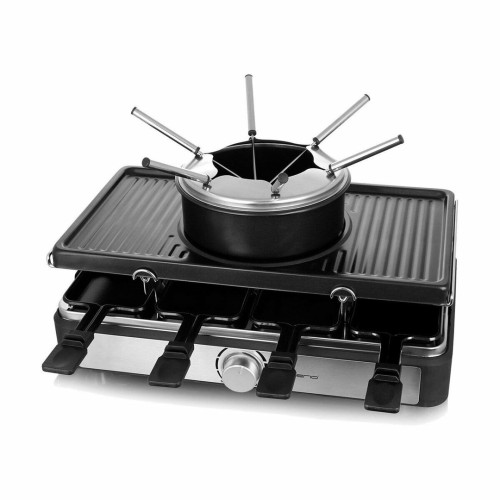 Emerio RG-124930 grill raclette 8 os. 1400 W Czarny, Stal nierdzewna - 3061503