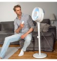 Wentylator sterowany gestem MPM HL-WP-03, 12-stopniowa regulacja nawiewu, cyfrowy wyświetlacz LED, pilot zdalnego sterowania, Moc 24W, biały - 3061573
