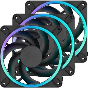 Fractal Design Momentum 12 RGB Obudowa komputera Wentylator 12 cm Czarny 3 szt.