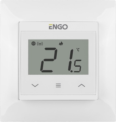 Regulator temperatury ENGO Controls E55-W do ramki 55x55, 230V, biały, Internetowy, Wi-Fi - 2974670