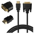 SAVIO KABEL HDMI 19PIN MĘSKI - DVI 18+1 MĘSKI 1,8M CZARNY ZŁOTE KOŃCÓWKI CL-212 - 2975162