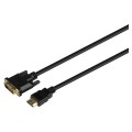 SAVIO KABEL HDMI 19PIN MĘSKI - DVI 18+1 MĘSKI 1,8M CZARNY ZŁOTE KOŃCÓWKI CL-212 - 2975164