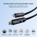 UNITEK KABEL OPTYCZNY USB-C PD60W 8K30HZ 10M BLACK - 3062567