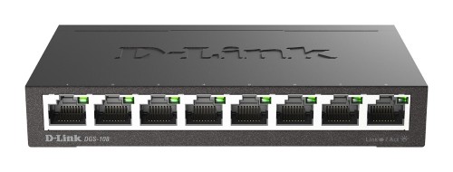 D-Link DGS-108 Nie zarządzany L2 Gigabit Ethernet (10/100/1000) Czarny - 3062742