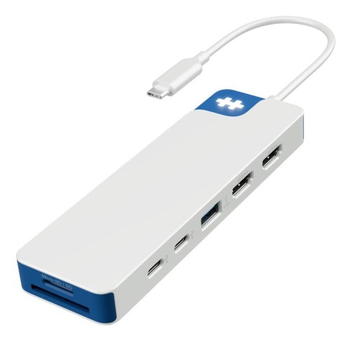 9-portowa stacja dokująca Hyper HyperDrive Flex Dual 4K HDMI, biały/niebieski | HD4103BUGL | Ilość portów HDMI: 2 - 3063526