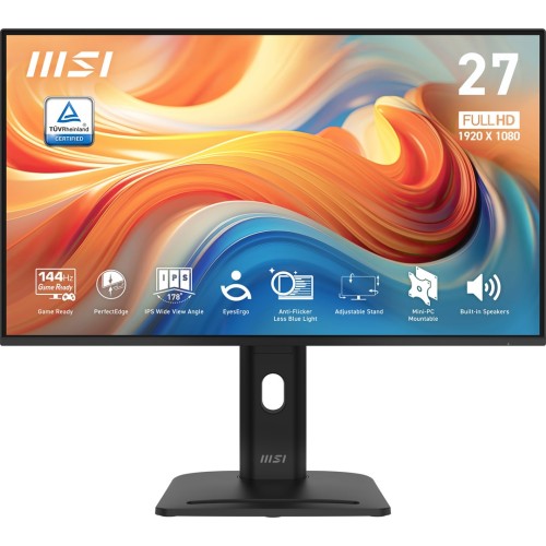MSI Pro MP275PGDE E14 monitor komputerowy 68,6 cm (27") 1920 x 1080 px Full HD LCD Czarny - 3047229
