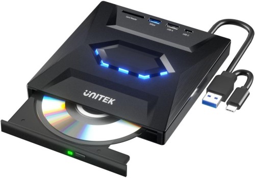 Unitek Nagrywarka zewnętrzna DVD/CD, Hub USB 5Gbps, czytnik kart SD T1037A01 - 3064047