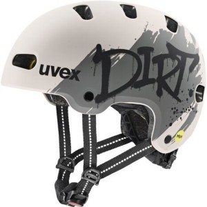 Kask rowerowy dziecięcy UVEX Kid 4 Style MIPS Dirt Warm Grey 55–58 cm