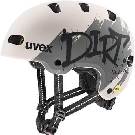 Kask rowerowy dziecięcy UVEX Kid 4 Style MIPS, dirt warm grey - 3049279