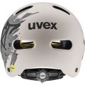 Kask rowerowy dziecięcy UVEX Kid 4 Style MIPS, dirt warm grey - 3049281