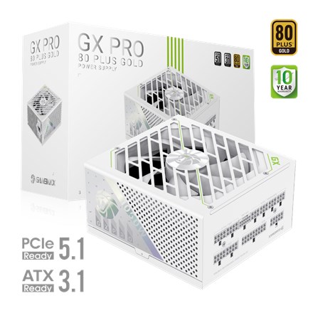 Gamemax PSU | GX PRO 1050G WH | 1050 W | Gold | White | Full Modular - 3068205