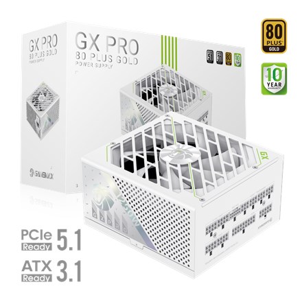 Gamemax PSU | GX PRO 1250G WH | 1250 W | Gold | White | Full Modular - 3068208