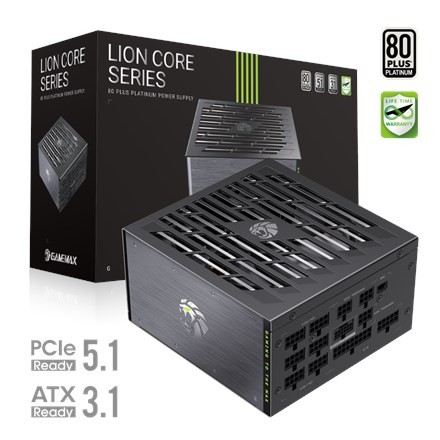 Gamemax PSU | LION CORE 1200P | 1200 W | Platinum | Full Modular - 3068222