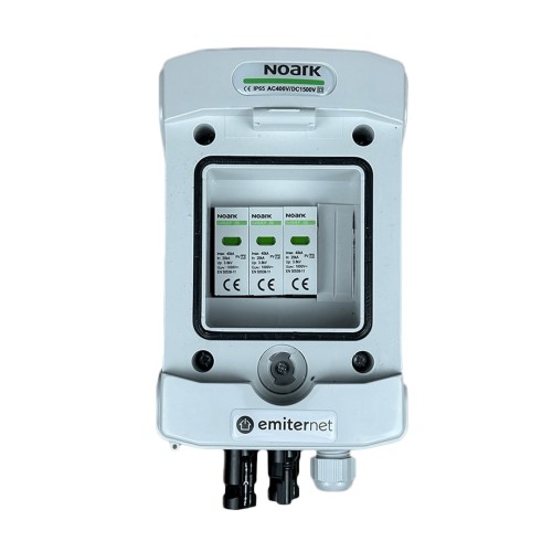Rozdzielnica przył. DC hermetyczna IP65 EMITER z ogranicznikiem przepięć DC Noark 1000V typu 2, 1x łańcuch PV, 1x MPPT - 3053267