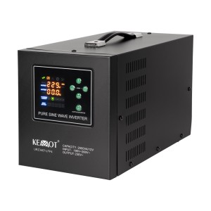 Zasilacz awaryjny KEMOT PROsinus-2000  przetwornica z czystym przebiegiem sinusoidalnym i funkcją ładowania  12V 230V 2000VA/1200W