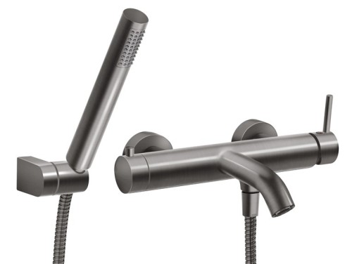 BATH MIXER WITH SHOWER SET GUN METAL - 3068605